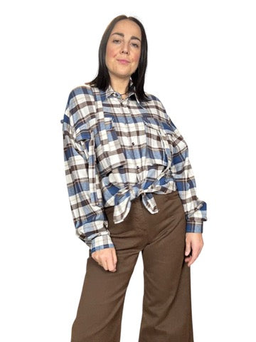 CAMICIA CHECK CON TASCHE FRONTALI MOTEL