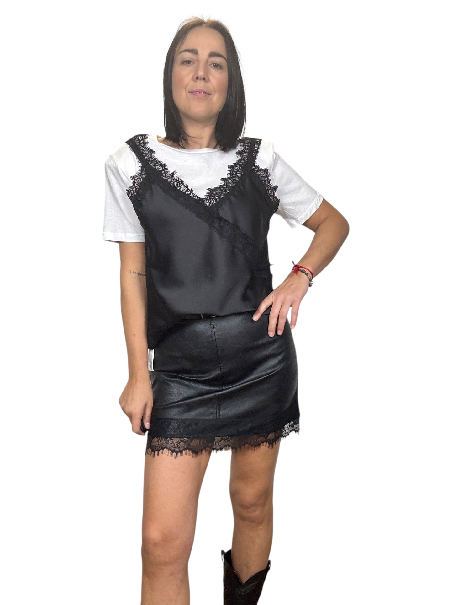 MAGLIETTA CON CANOTTA LINGERIE MOTEL