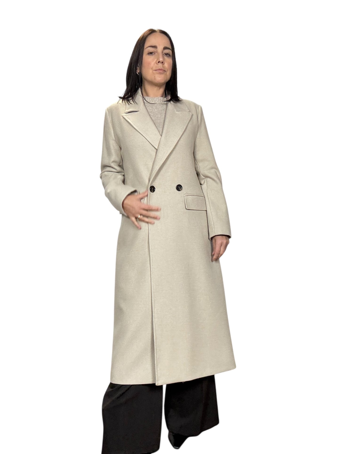 CAPPOTTO BOTTONI DIETRO TENSIONE IN