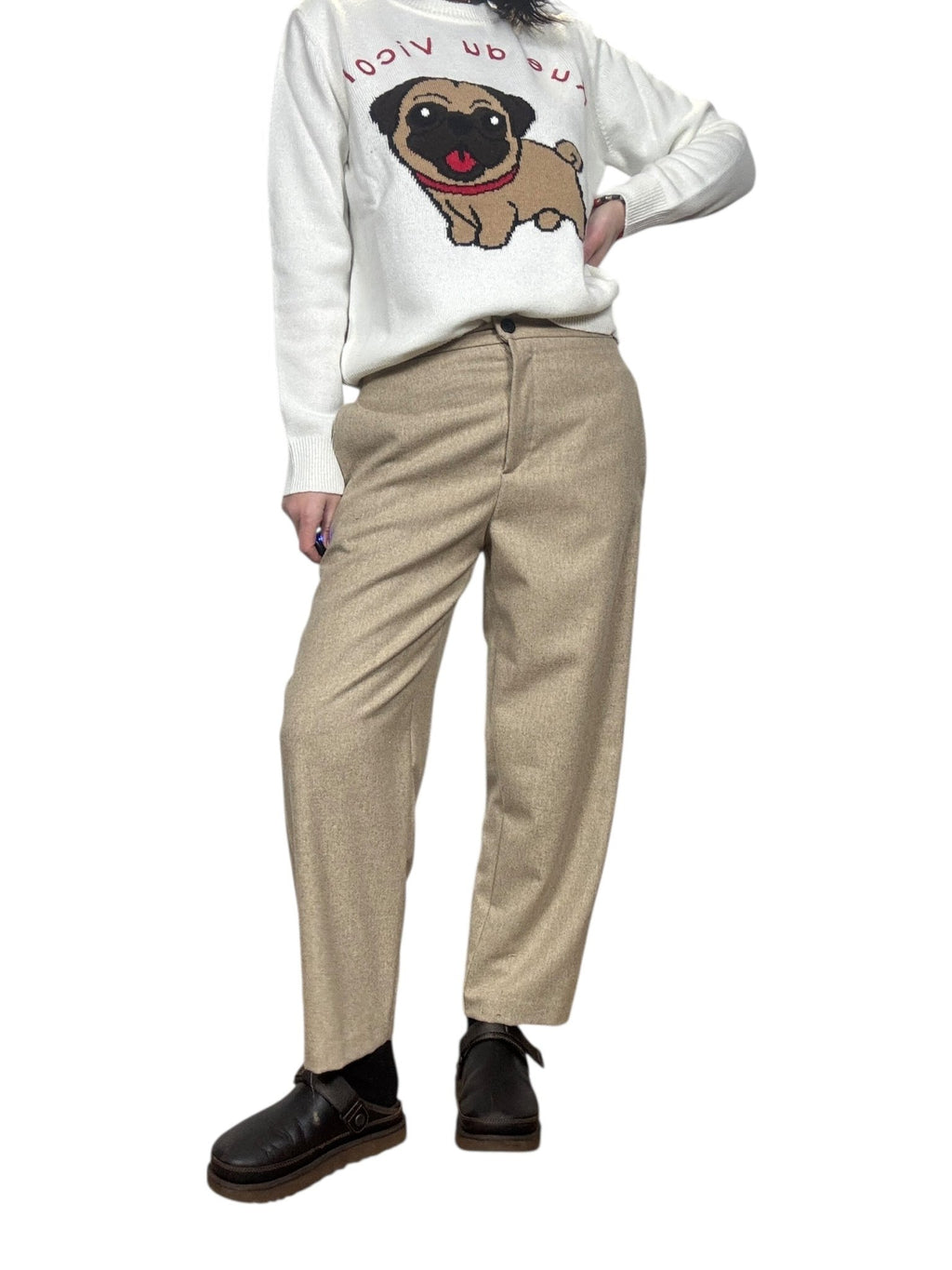 PANTALONE IN FLANELLA VICOLO - XE BLU ABBIGLIAMENTO