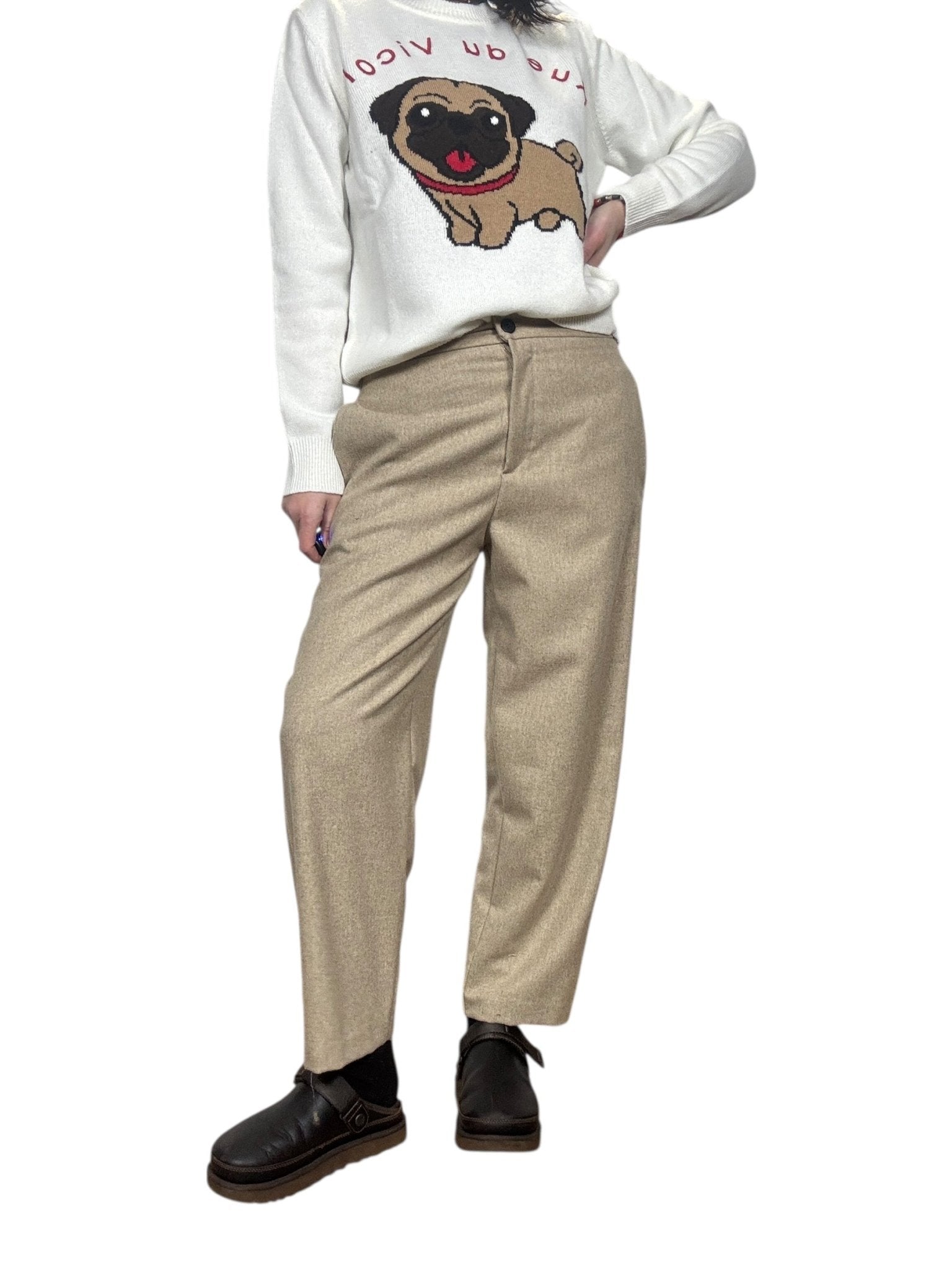 PANTALONE IN FLANELLA VICOLO - XE BLU ABBIGLIAMENTO