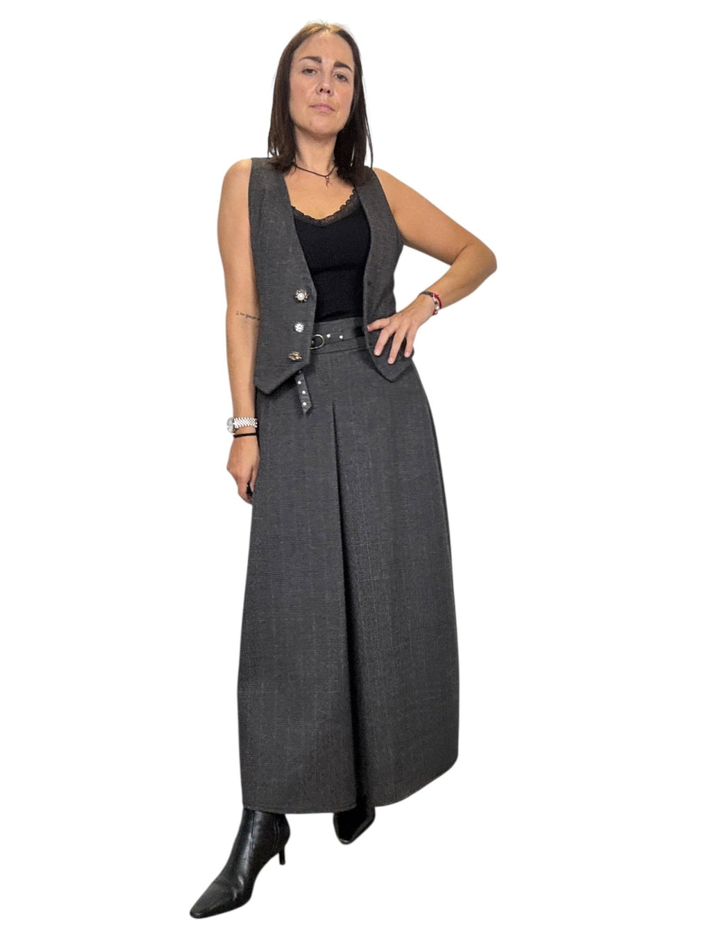 TAILLEUR CON MICROQUADRETTO SUSY MIX - XE BLU ABBIGLIAMENTO