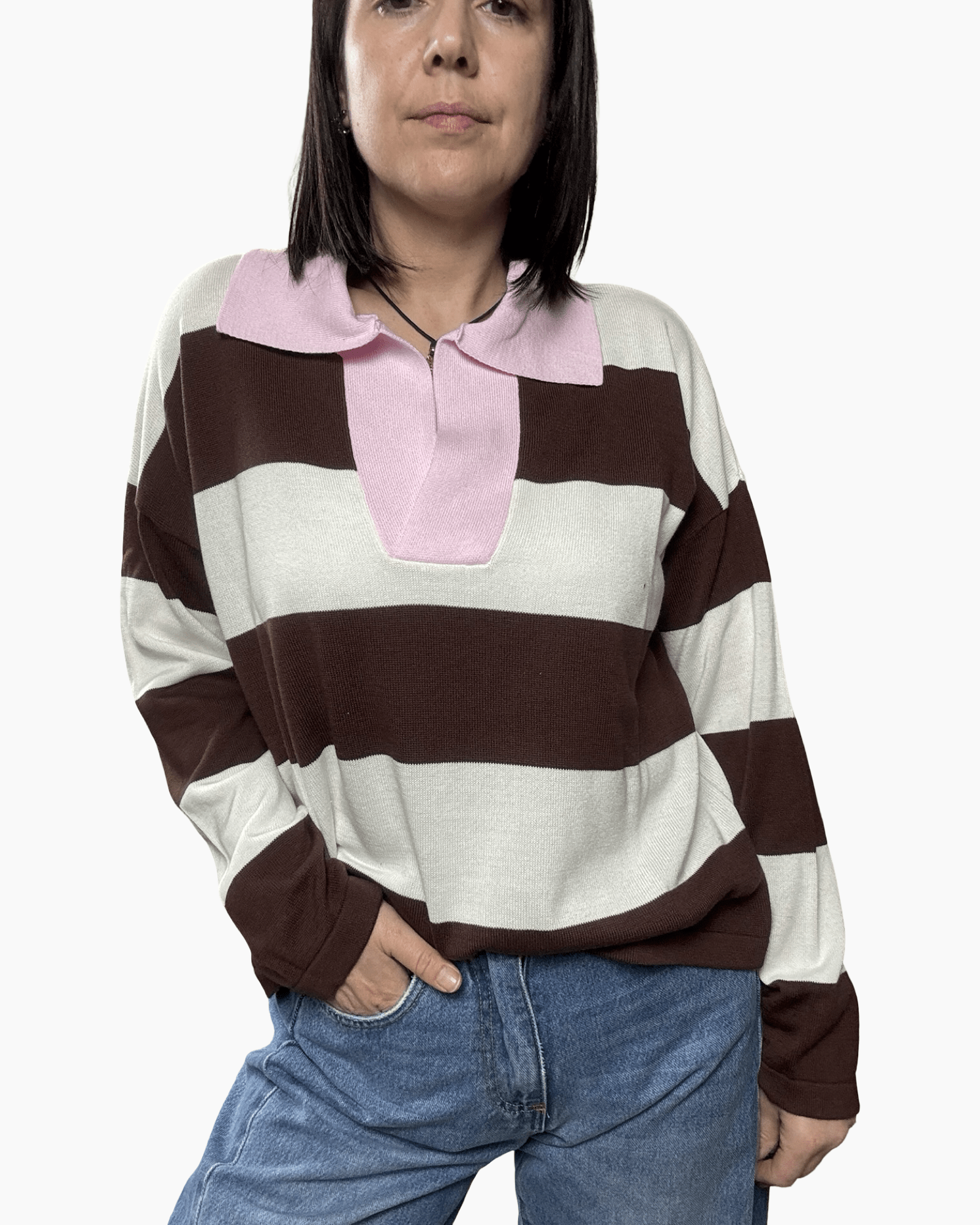 POLO COLLO IN CONTRASTO SUSY MIX - XE BLU ABBIGLIAMENTO