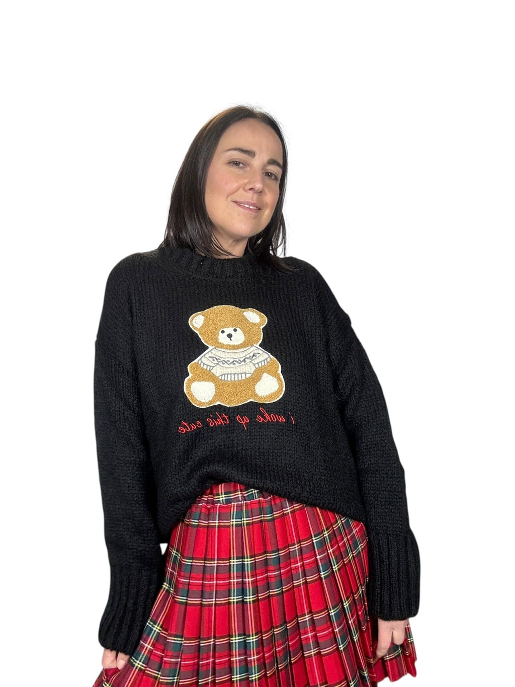 MAGLIA LAVORATA CON ORSETTO VICOLO - XE BLU ABBIGLIAMENTO