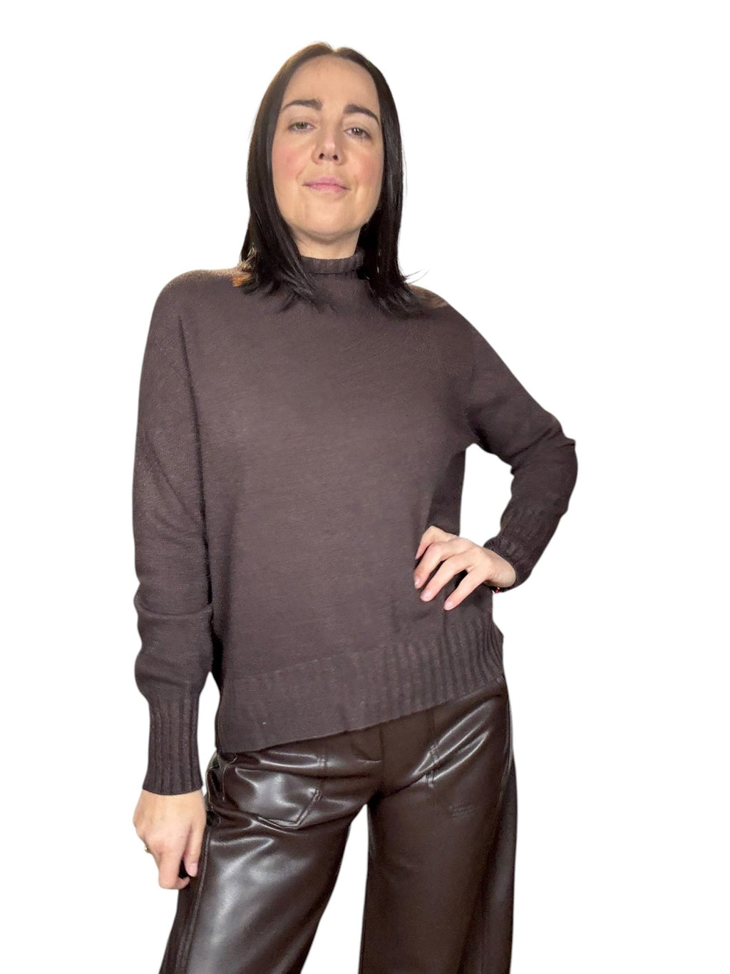 MAGLIA CON SPACCO SUSY MIX - XE BLU ABBIGLIAMENTO