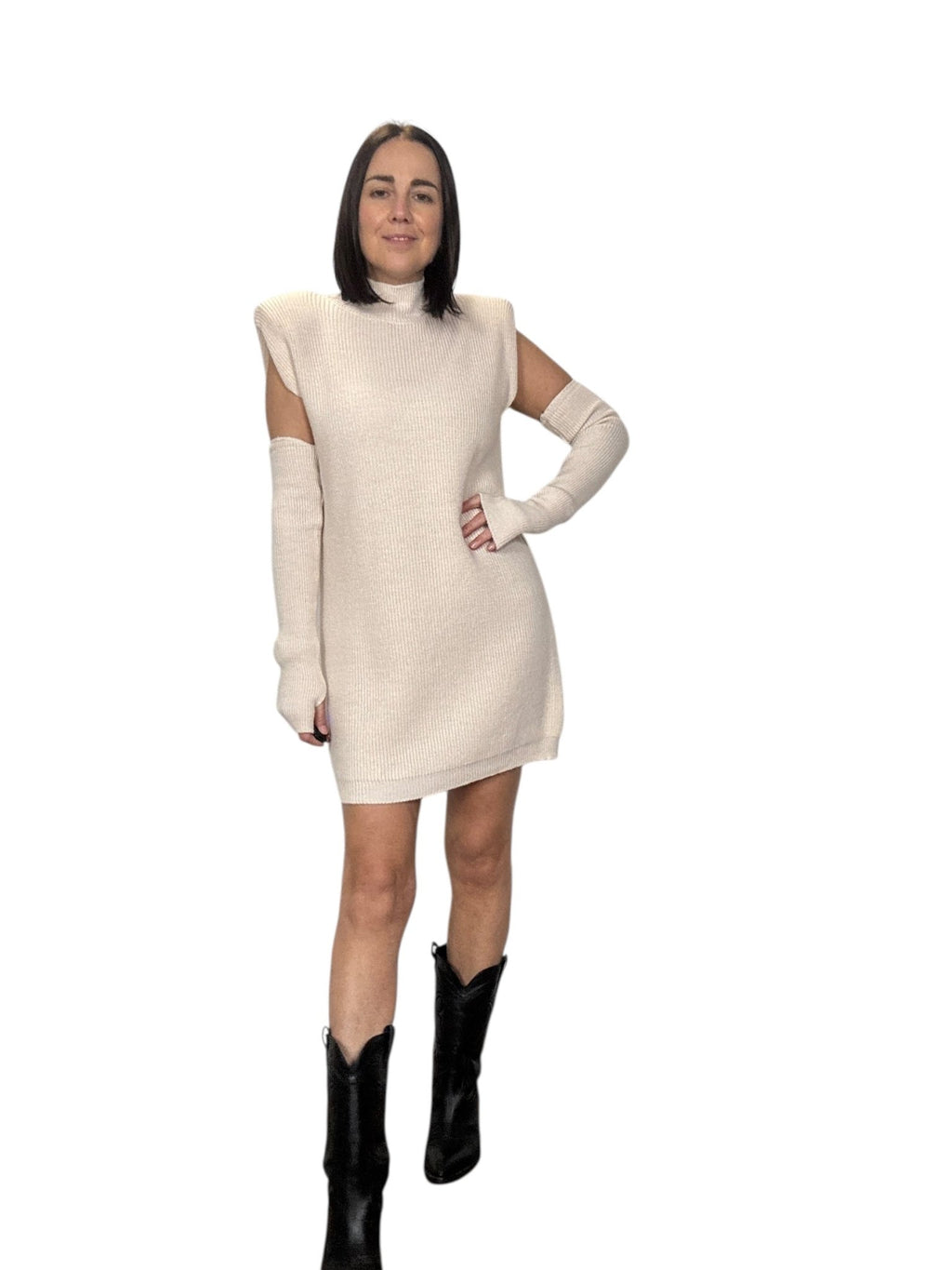 ABITO CORTO SMANICATO CON MANICOTTO DIXIE - XE BLU ABBIGLIAMENTO