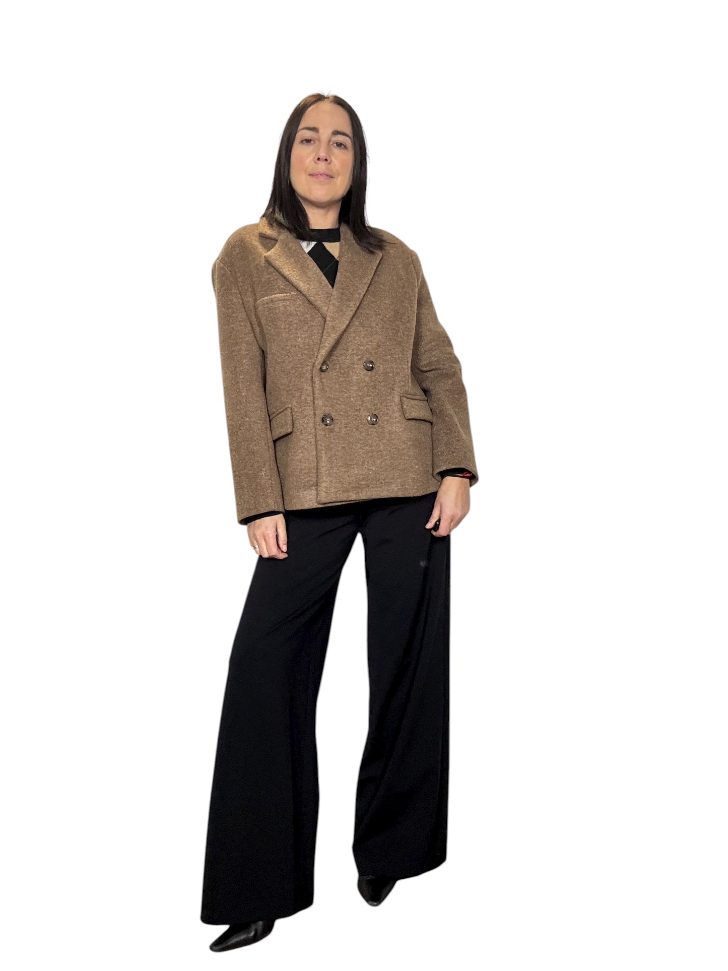 CAPPOTTINO CORTO A DOPPIOPETTO TENSIONE IN