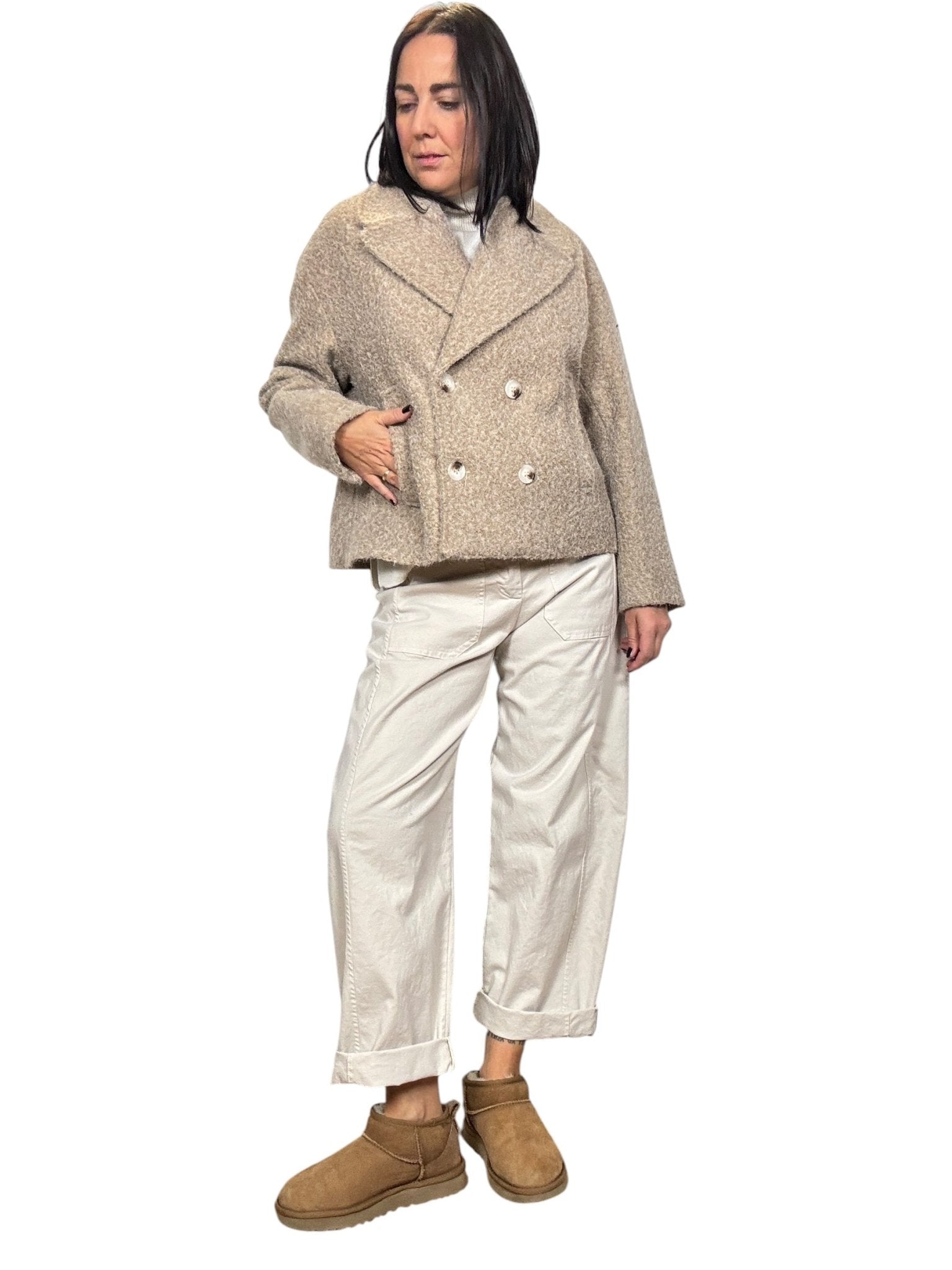 CAPPOTTINO IN LANA COTTA SUSY MIX - XE BLU ABBIGLIAMENTO