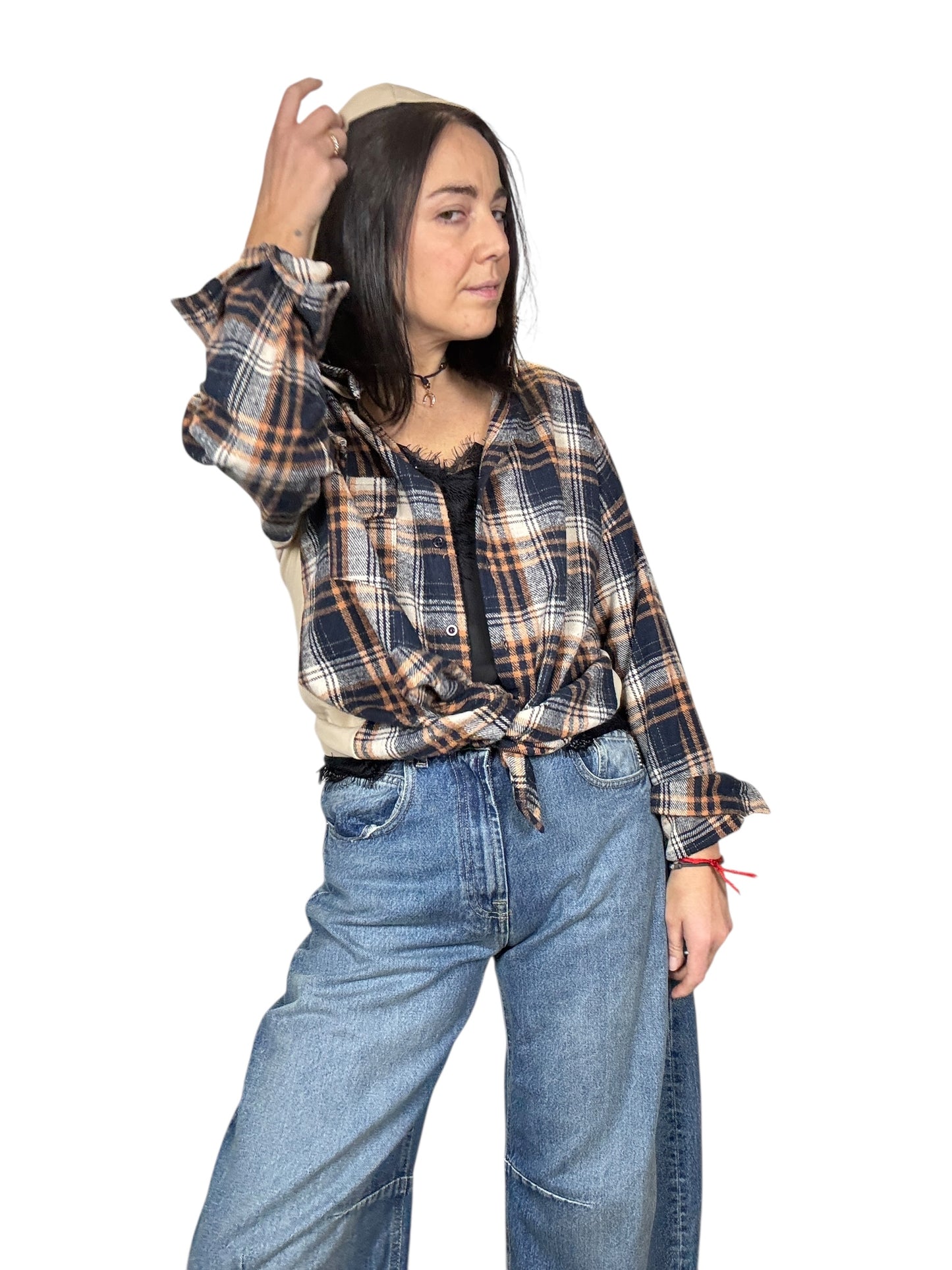 CAMICIA CHECK CON CAPPUCCIO SUSY MIX