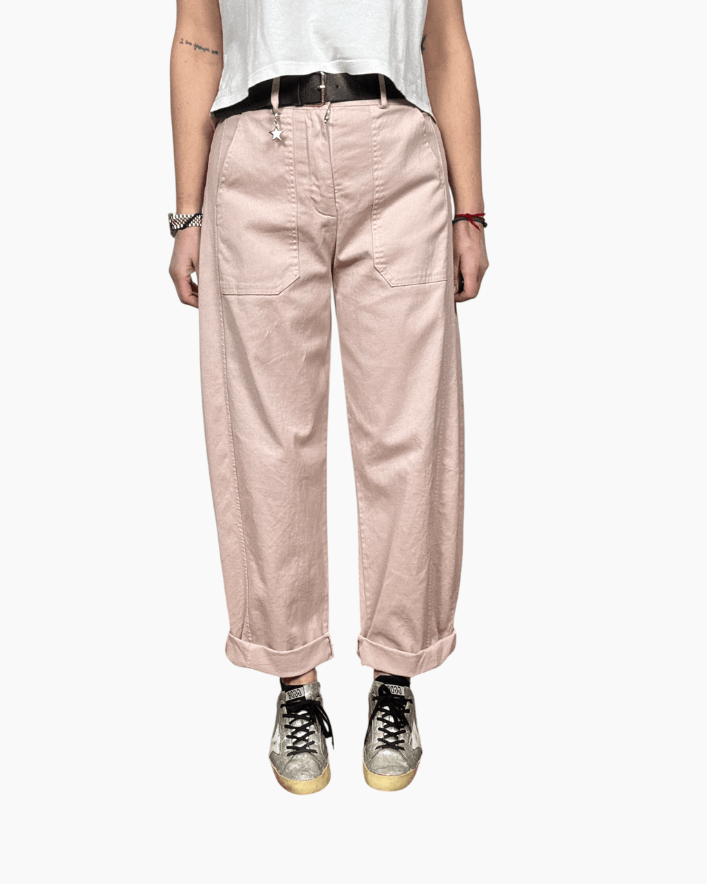 PANTALONE CARROT COLORATO SUSY MIX - XE BLU ABBIGLIAMENTO