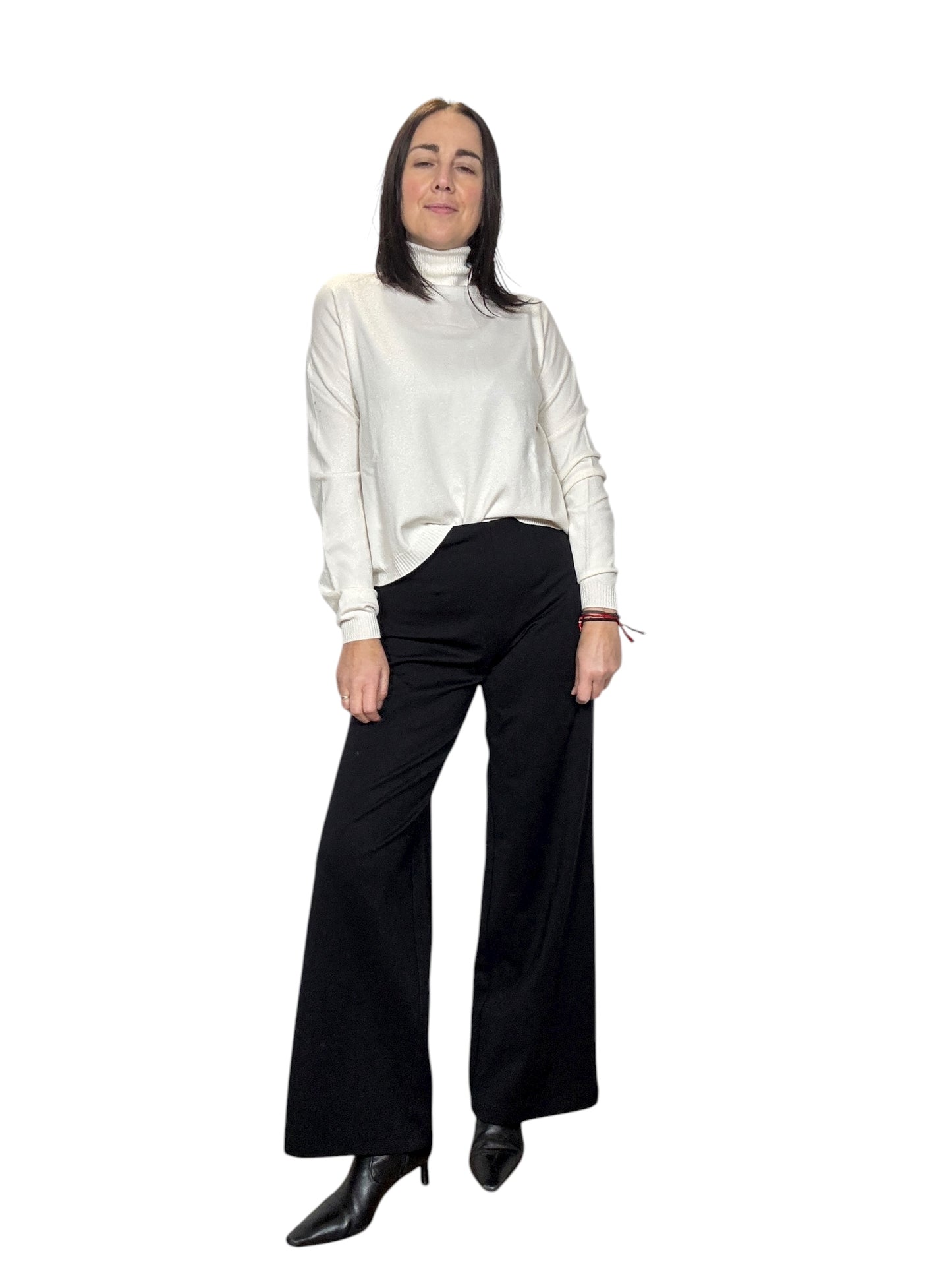 PANTALONE A PALAZZO IN PUNTO MILANO TENSIONE IN