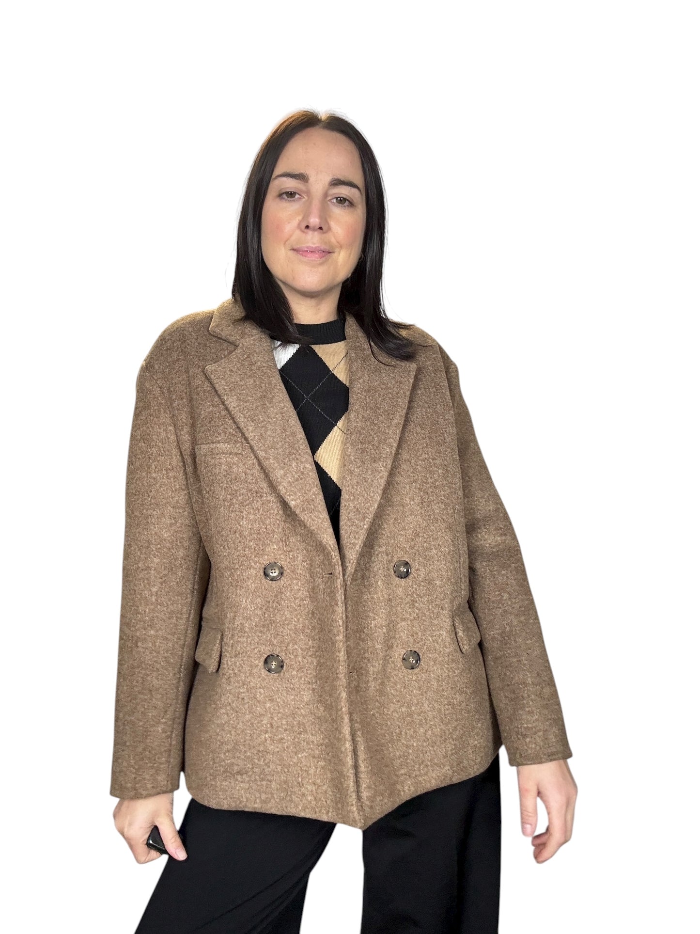 CAPPOTTINO CORTO A DOPPIOPETTO TENSIONE IN