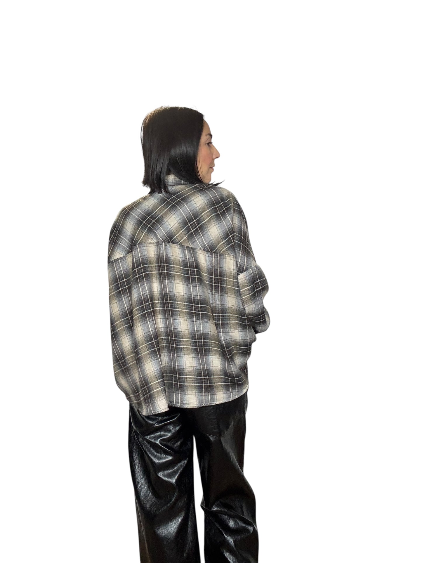 CAMICIA CHECK GRIGIO-MARRONE DIXIE