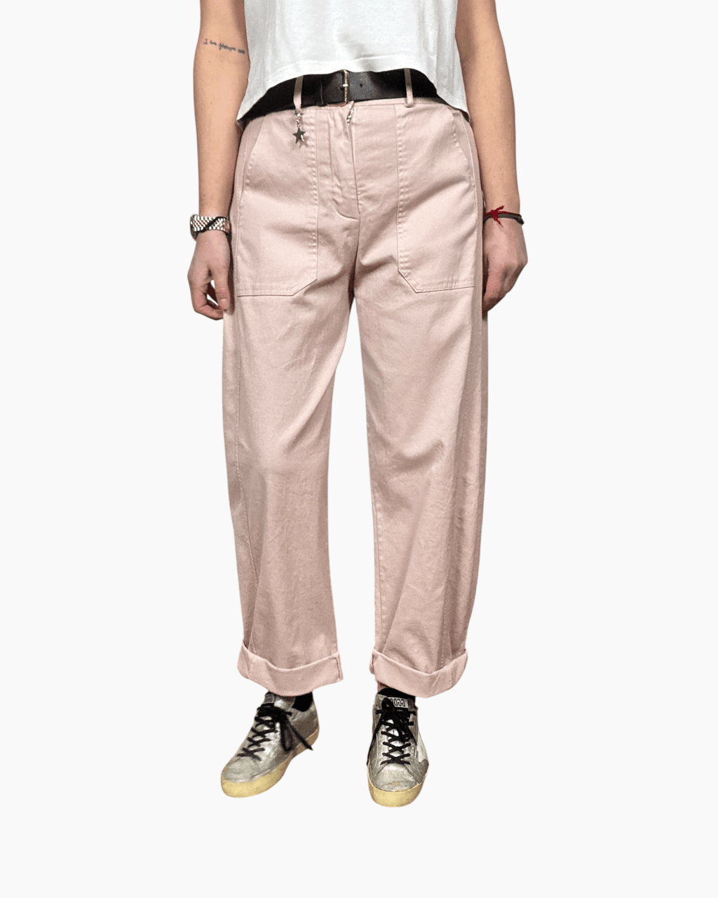 PANTALONE CARROT COLORATO SUSY MIX - XE BLU ABBIGLIAMENTO