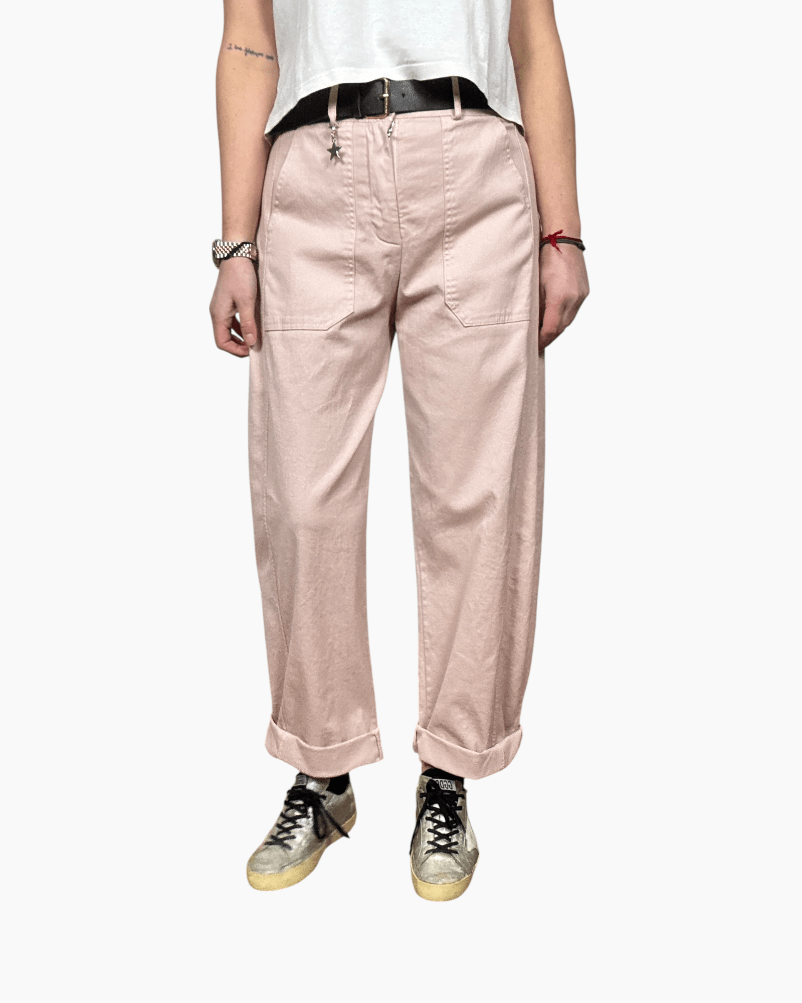 PANTALONE CARROT COLORATO SUSY MIX - XE BLU ABBIGLIAMENTO