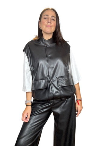 GILET IN ECOPELLE SUSY MIX