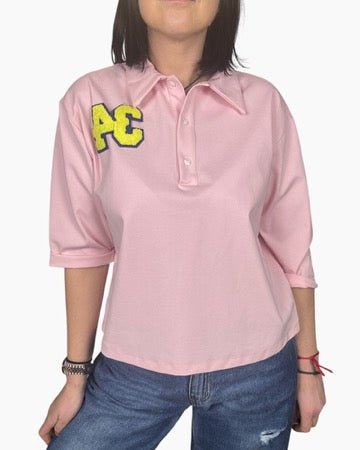 MAGLIETTA CON PATCH SUSY MIX - XE BLU ABBIGLIAMENTO