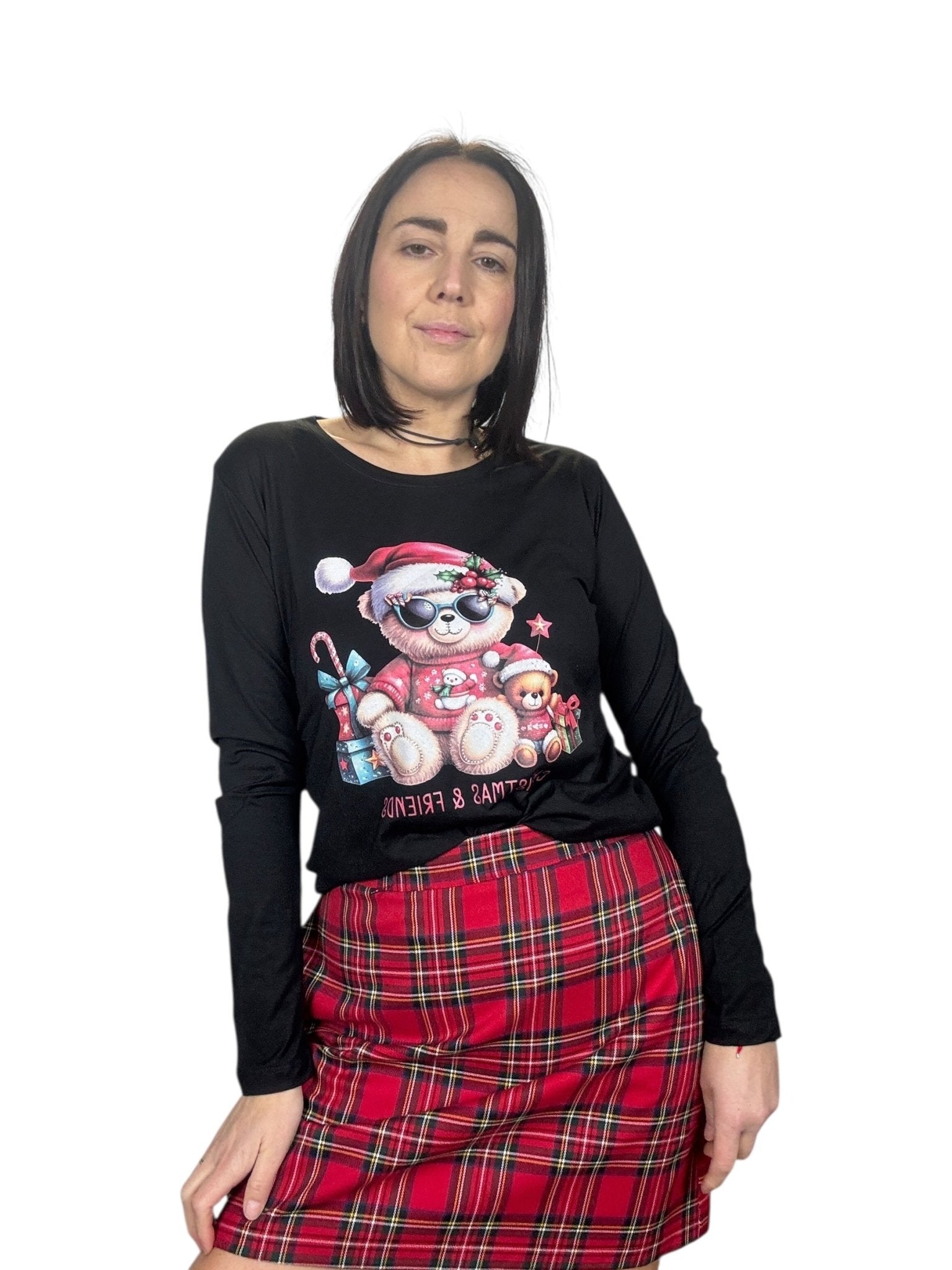 T - SHIRT ORSO NATALE SUSY MIX - XE BLU ABBIGLIAMENTO