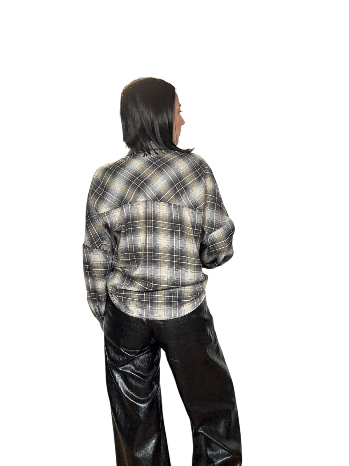 CAMICIA CHECK GRIGIO-MARRONE DIXIE