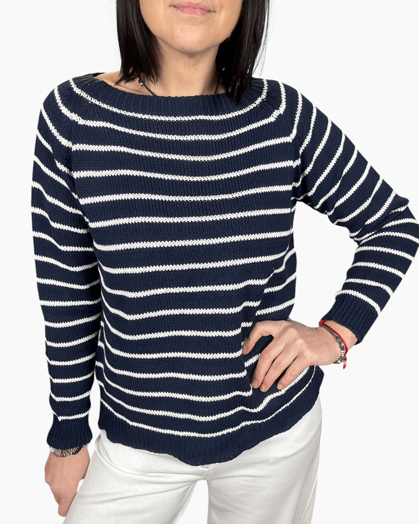 MAGLIA A RIGHE SOTTILI SUSY MIX - XE BLU ABBIGLIAMENTO