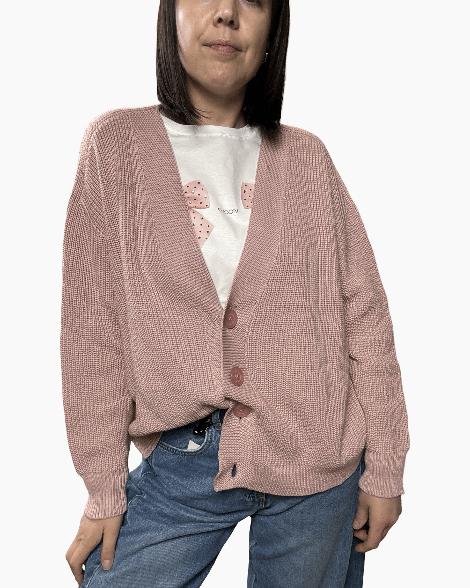 CARDIGAN PUNTO PANNOCCHIA SUSY MIX - XE BLU ABBIGLIAMENTO