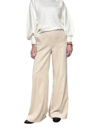 PANTALONE A PALAZZO IN VELLUTO SUSY MIX - XE BLU ABBIGLIAMENTO