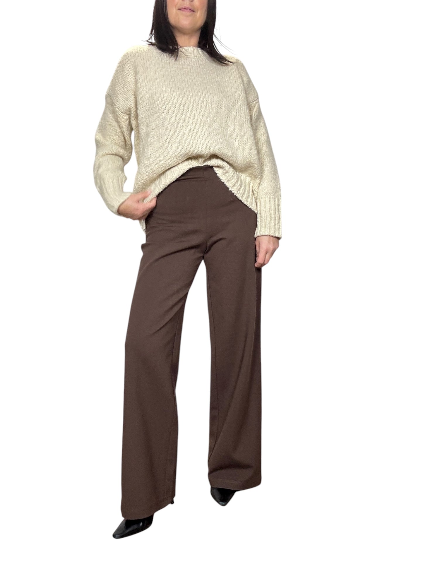 PANTALONE A PALAZZO IN PUNTO MILANO TENSIONE IN