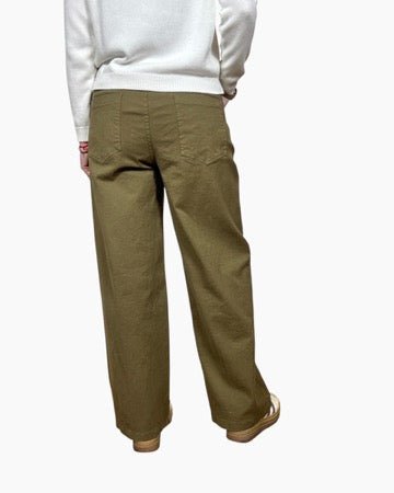 PANTALONE A PALAZZO IN COTONE SUSY MIX - XE BLU ABBIGLIAMENTO