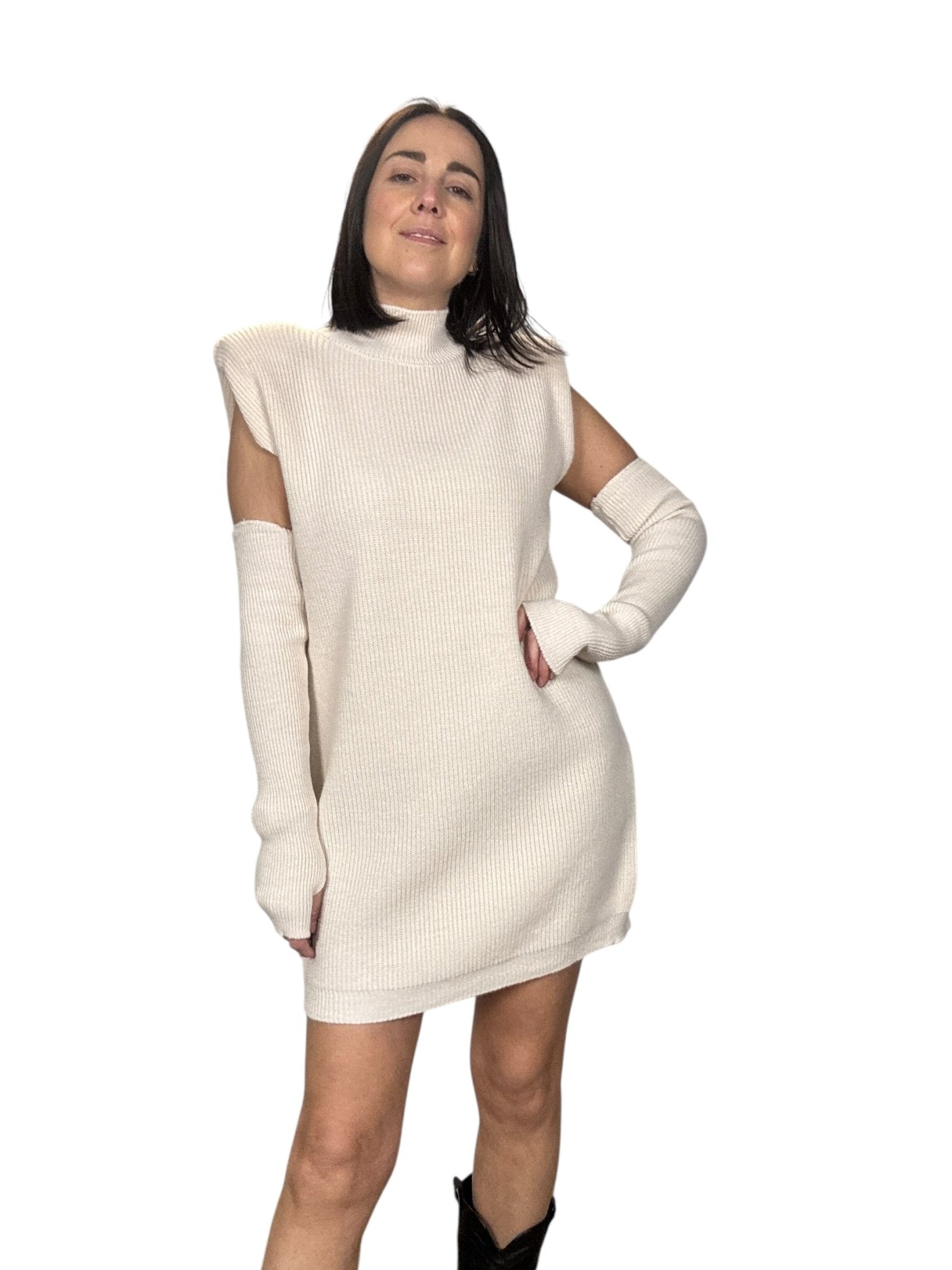 ABITO CORTO SMANICATO CON MANICOTTO DIXIE - XE BLU ABBIGLIAMENTO