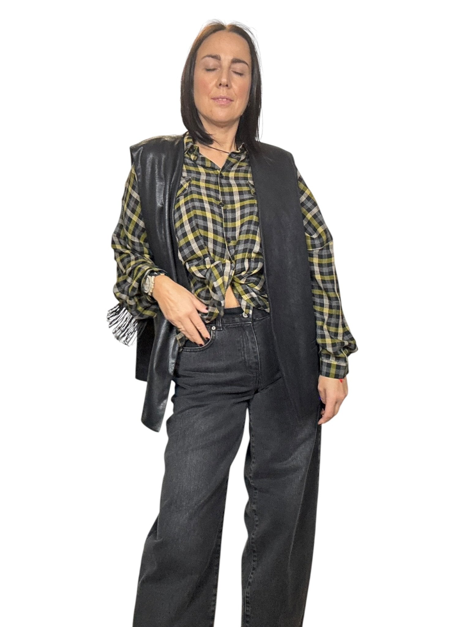 GILET ECOPELLE TENSIONE IN - XE BLU ABBIGLIAMENTO