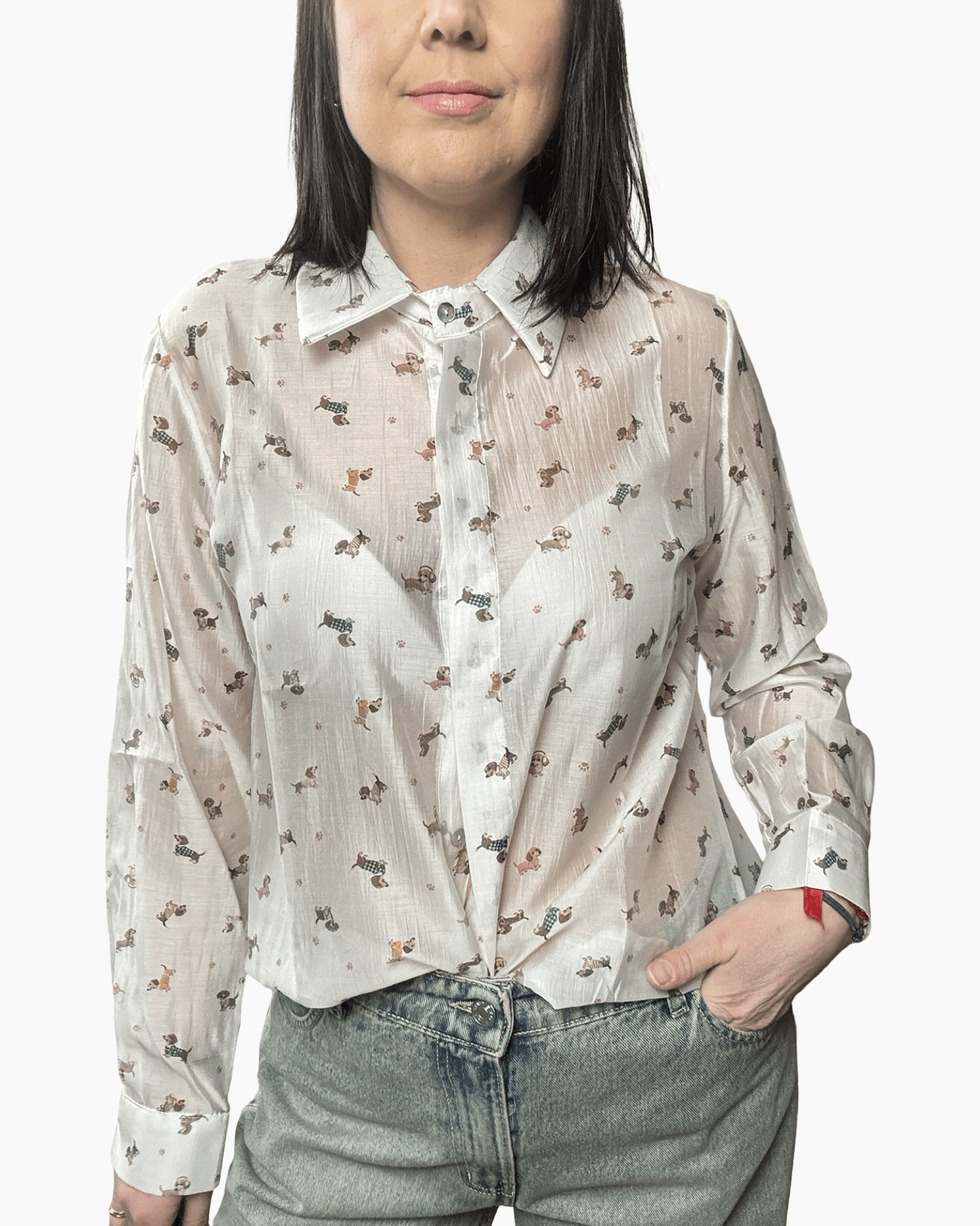 CAMICIA CAGNOLINI SUSY MIX - XE BLU ABBIGLIAMENTO