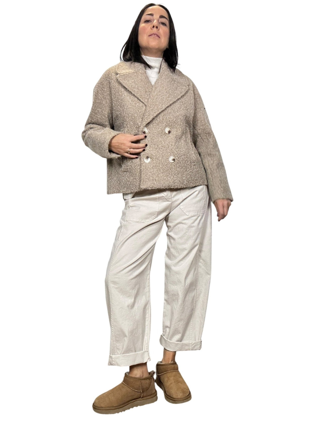 CAPPOTTINO IN LANA COTTA SUSY MIX - XE BLU ABBIGLIAMENTO