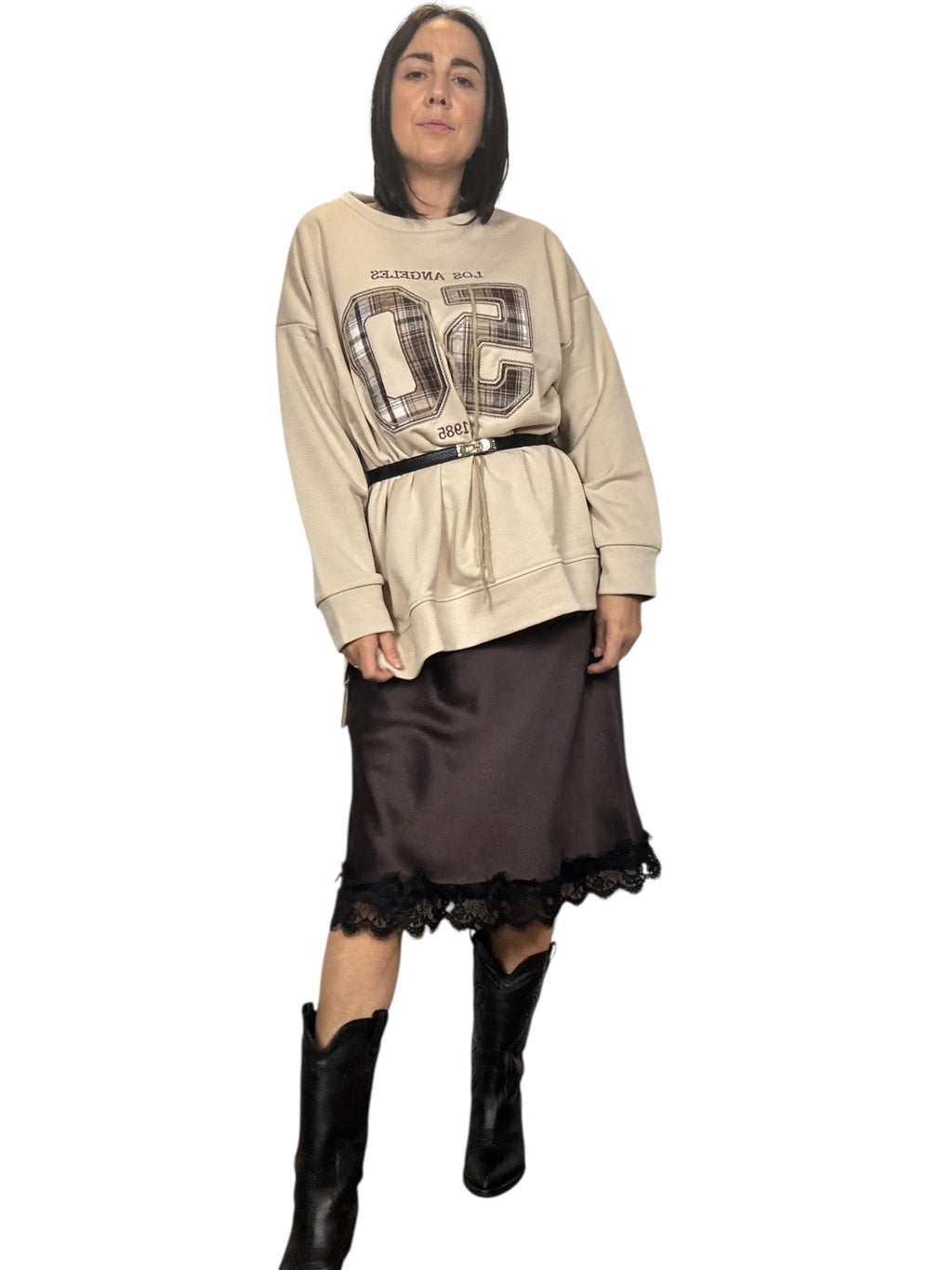 ABITO LINGERIE MIDI SUSY MIX - XE BLU ABBIGLIAMENTO