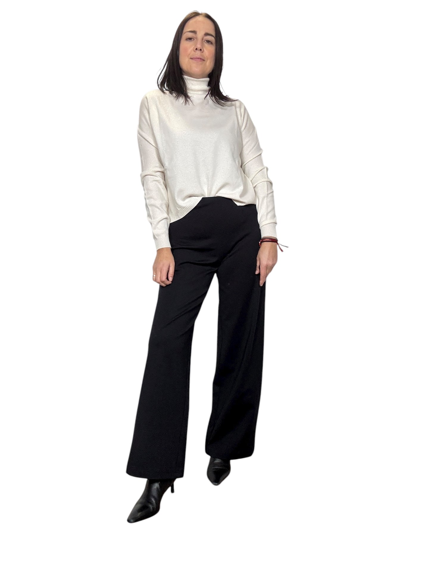 PANTALONE A PALAZZO IN PUNTO MILANO TENSIONE IN