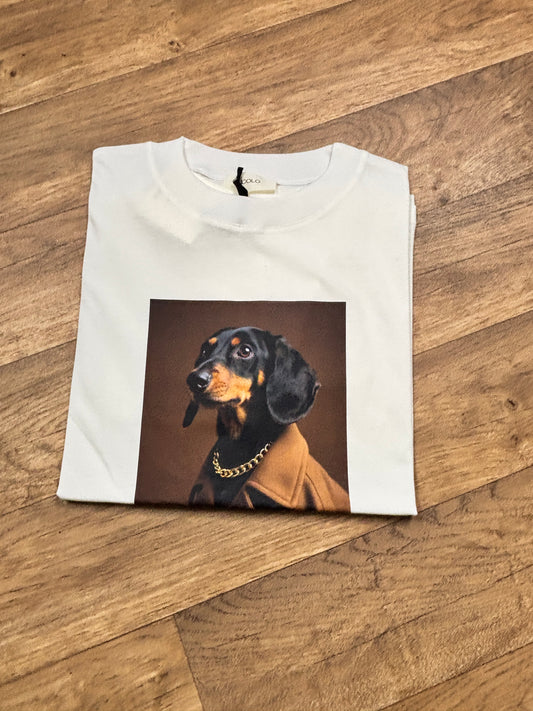 T-SHIRT BASSOTTO COLLANA