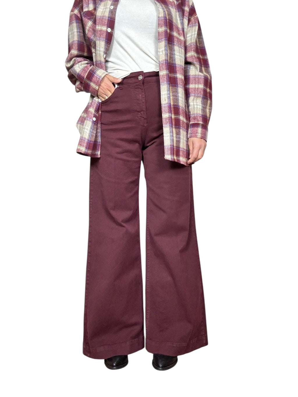 JEANS COLORATO A PALAZZO SUSY MIX - XE BLU ABBIGLIAMENTO