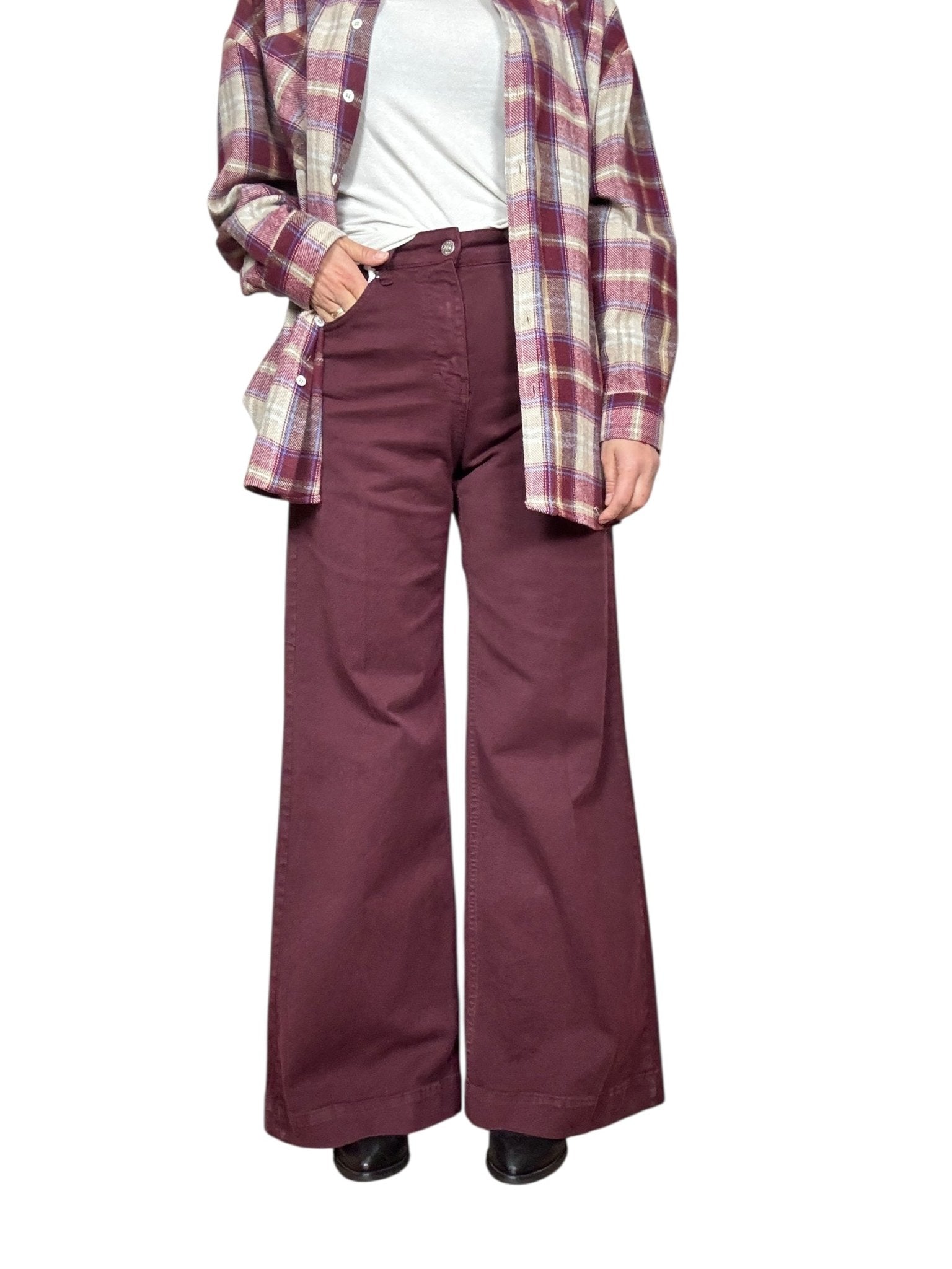 JEANS COLORATO A PALAZZO SUSY MIX - XE BLU ABBIGLIAMENTO