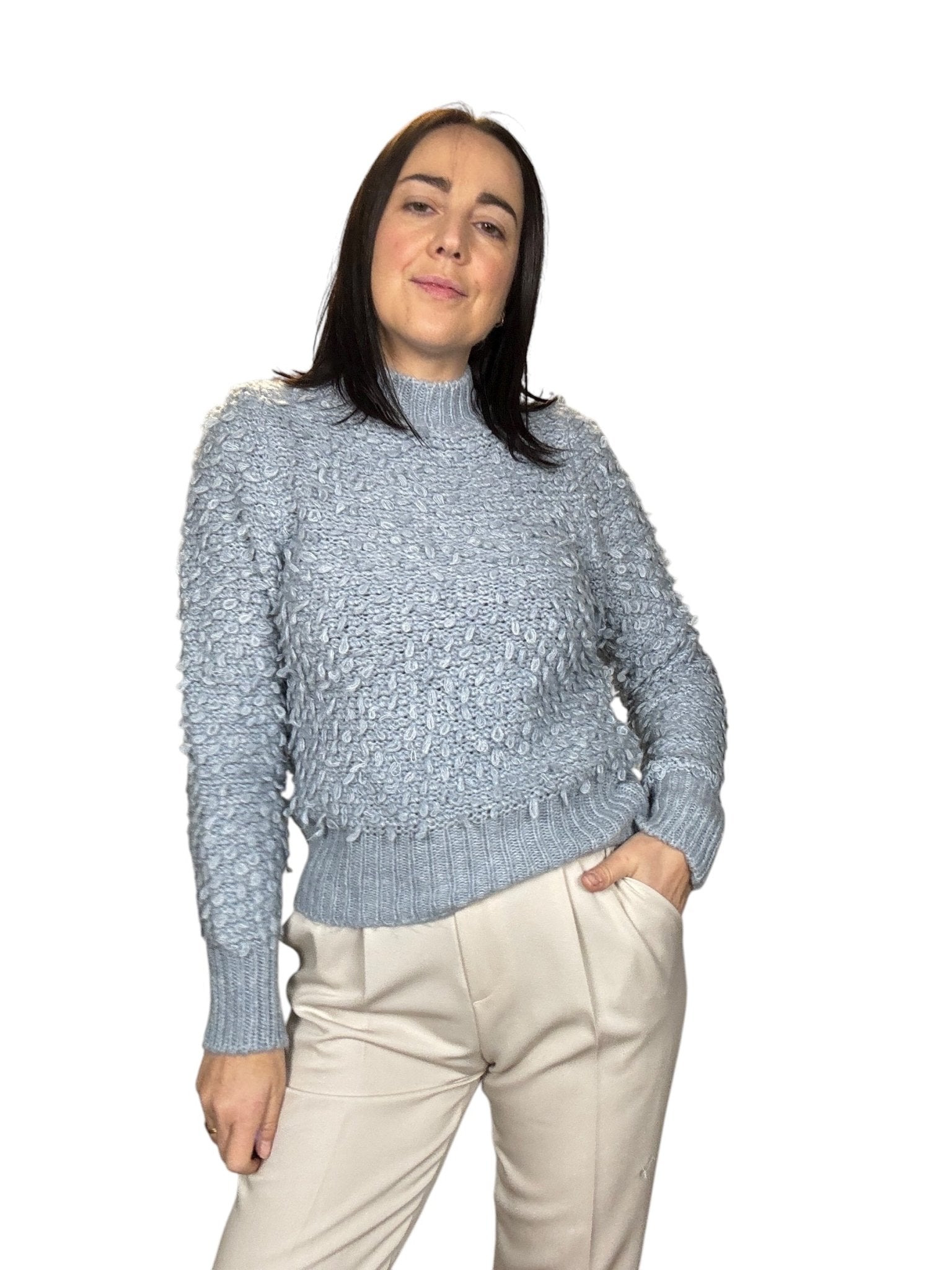 MAGLIA RICCIOLINA SUSY MIX - XE BLU ABBIGLIAMENTO