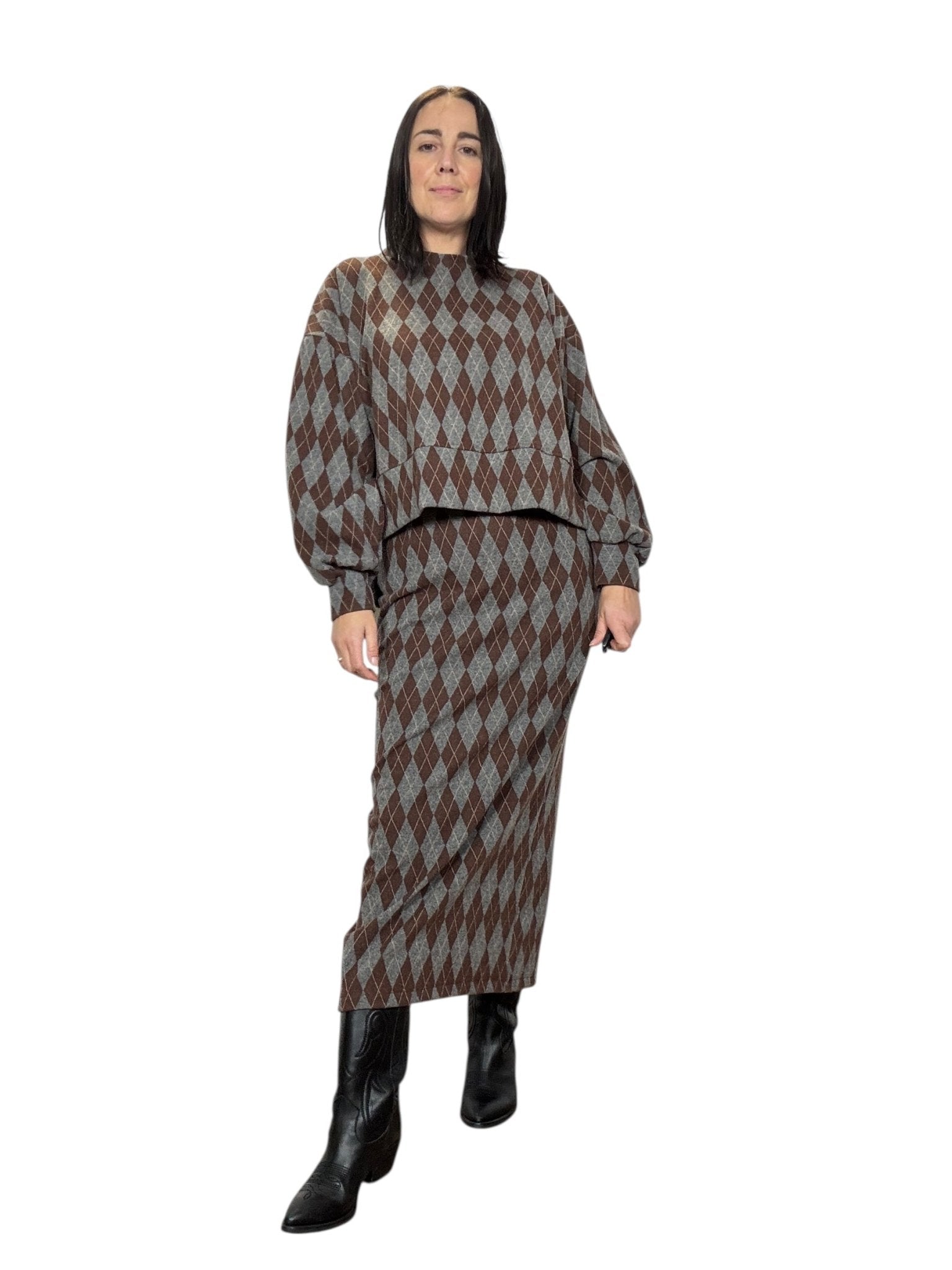 GONNA A SCACCHI HAVEONE - XE BLU ABBIGLIAMENTO