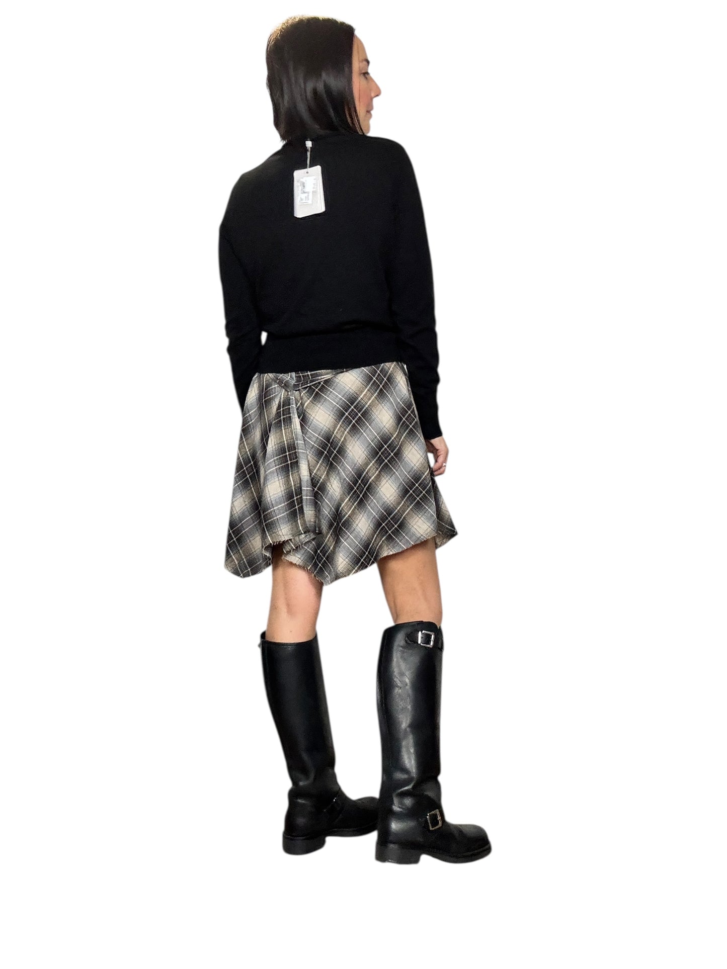 GONNA CORTA CON MANICHE DI CAMICIA DIXIE