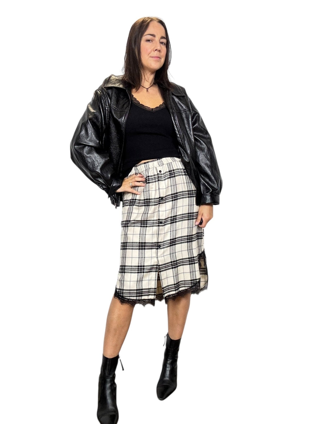 GONNA CHECK BIANCO - NERO DIXIE - XE BLU ABBIGLIAMENTO