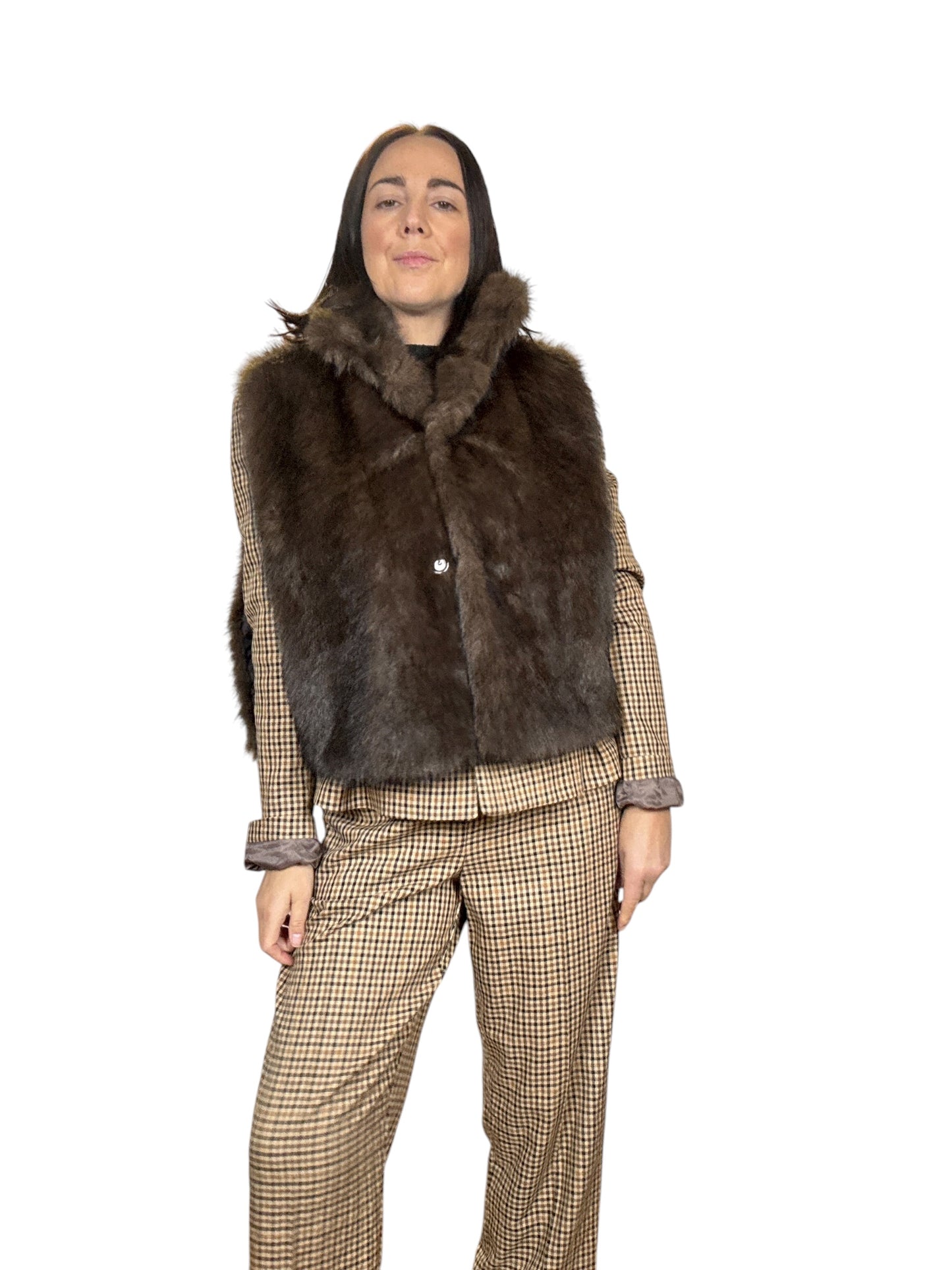 GILET IN ECOPELLICCIA TENSIONE IN