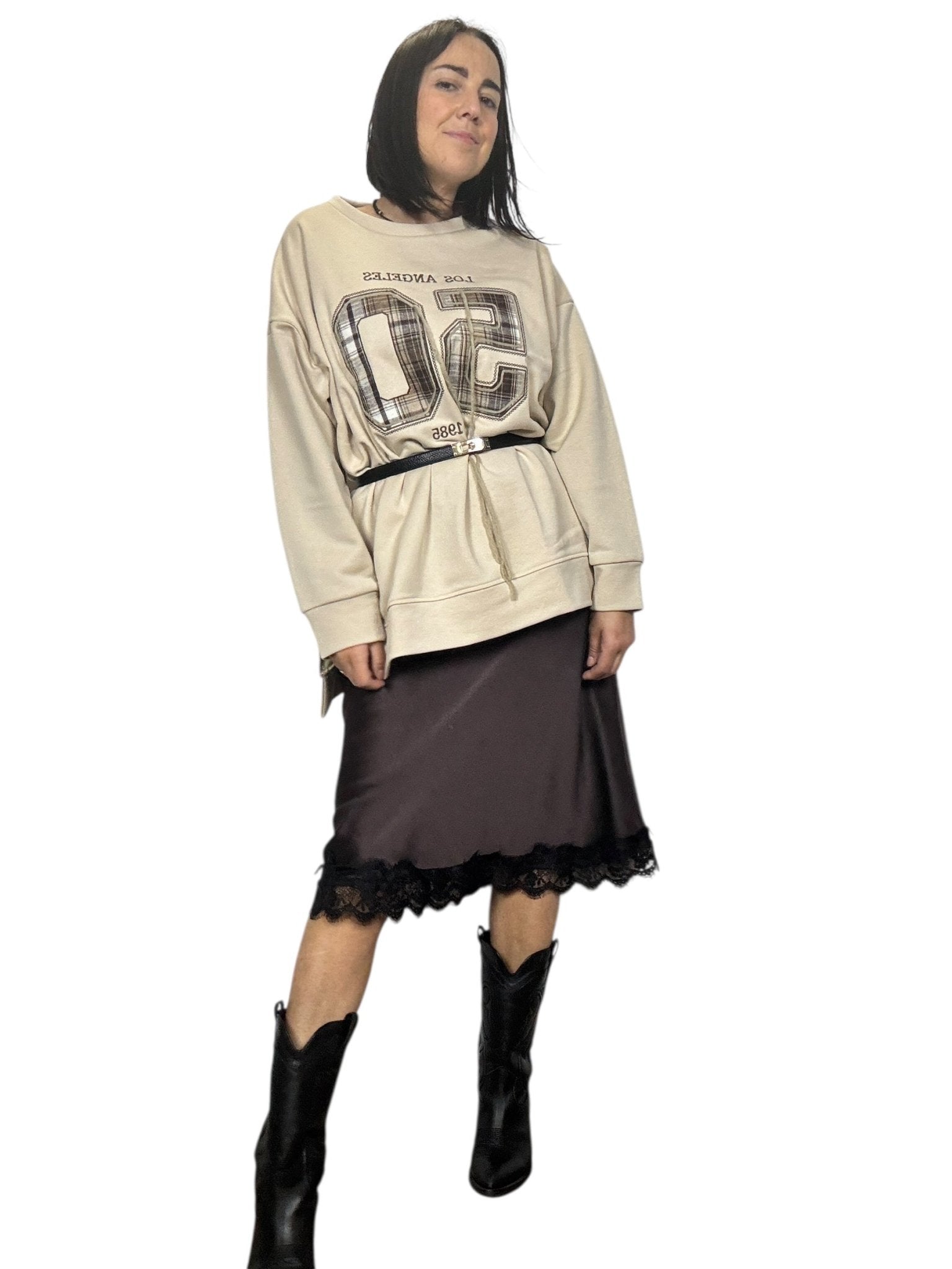 ABITO LINGERIE MIDI SUSY MIX - XE BLU ABBIGLIAMENTO