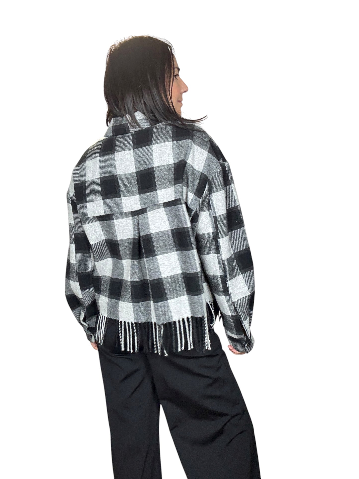 CAMICIA CHECK CON FRANGE VICOLO