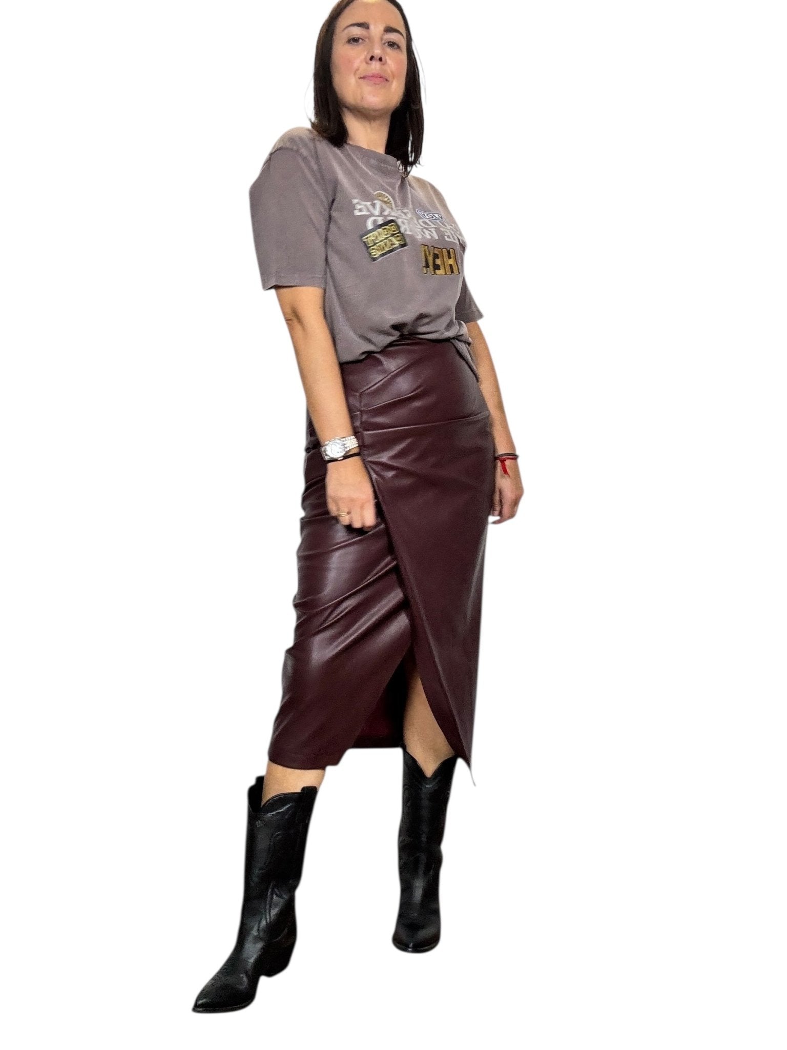 GONNA A TUBINO IN ECOPELLE SUSY MIX - XE BLU ABBIGLIAMENTO