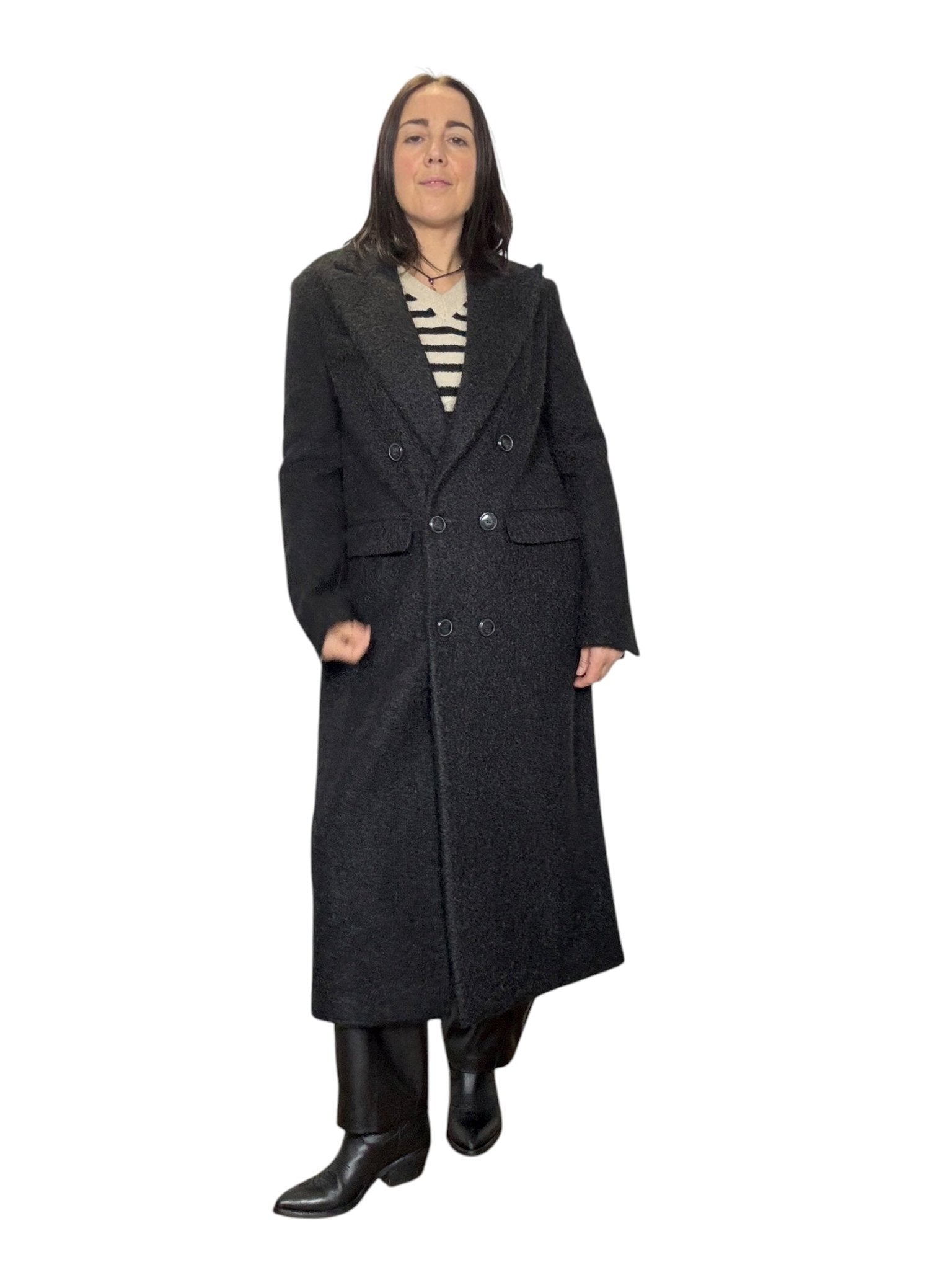 CAPPOTTO A UOVO IN LANA COTTA SUSY MIX - XE BLU ABBIGLIAMENTO