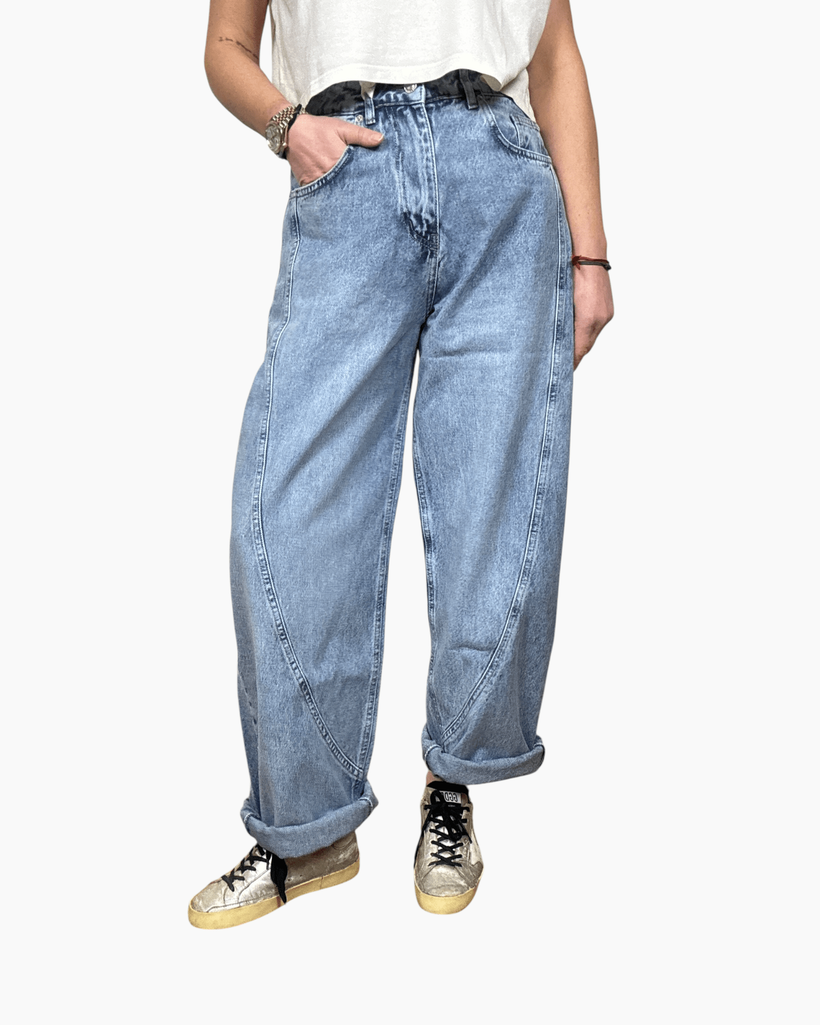 JEANS MOM FIT SUSY MIX - XE BLU ABBIGLIAMENTO