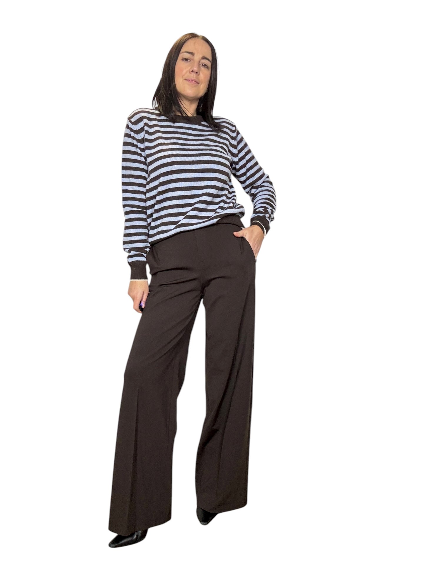 PANTALONE IN PUNTO MILANO GAMBA DRITTA TENSIONE IN