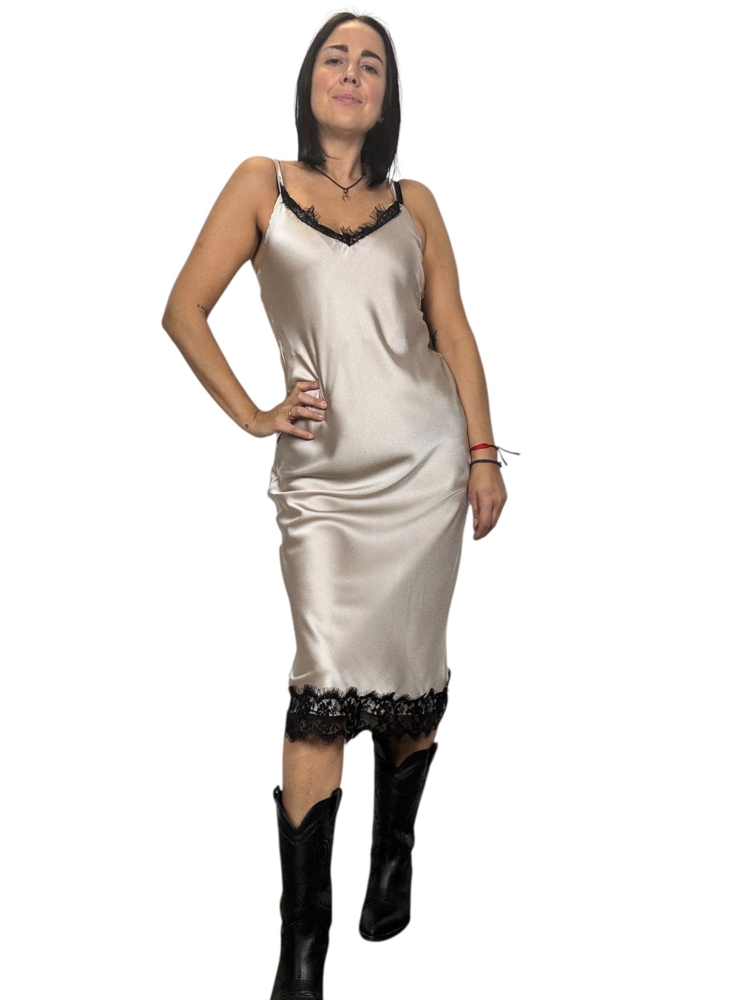 ABITO LINGERIE MIDI SUSY MIX - XE BLU ABBIGLIAMENTO