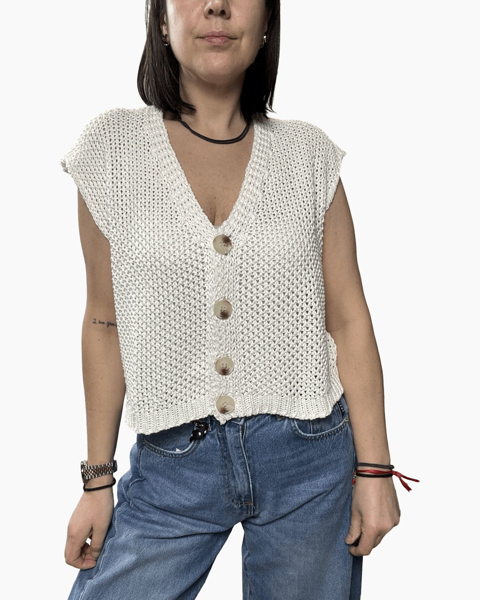 GILET LAVORATO SUSY MIX - XE BLU ABBIGLIAMENTO